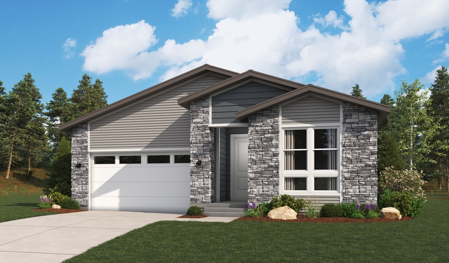 Elevation B of the Arlington floor plan