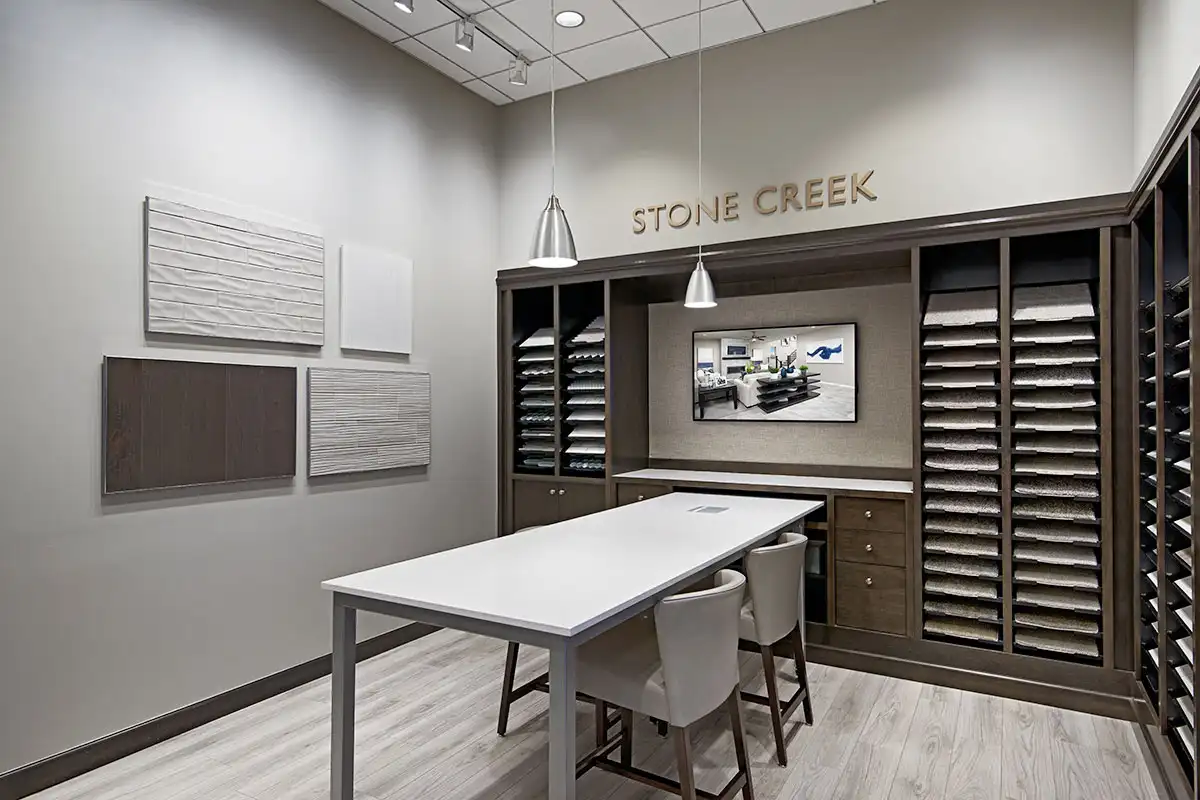 Home Gallery room with Stone Creek color studio samples
